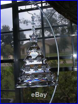 Waterford Crystal 2004 Christmas Tree With Cut Stars Crystal Ornament MIB BOX