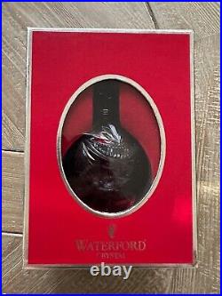 Waterford Crystal 2004 Ruby Red Winter Wonderland Ball Cased Ornament New in Box