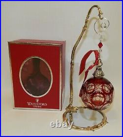 Waterford Crystal 2011 Ruby Red Cased Ball Christmas Ornament Mint in Box
