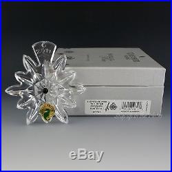 Waterford Crystal 2011 SNOWFLAKE Wishes JOY 1st Ed Ruby Lismore Xmas Ornament