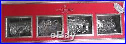 Waterford Crystal 2011 Train Engine Christmas Ornament set of4 NEW in box