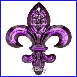Waterford Crystal 2012 Fleur de Lis Ornament Purple NIB (date can be removed)