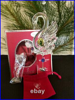 Waterford Crystal 2013 Twelve Days of Christmas 12 Swans-a-Swimming Ornament MIB