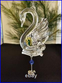 Waterford Crystal 2013 Twelve Days of Christmas 12 Swans-a-Swimming Ornament MIB