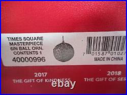 Waterford Crystal 2015 Times Square Masterpiece Gift of Fortitude 6 Ornament