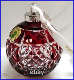 Waterford Crystal 2018 Ruby Ball Cased Christmas Ornament # 40032597 Boxed