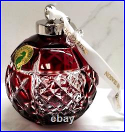 Waterford Crystal 2018 Ruby Ball Cased Christmas Ornament # 40032597 Boxed