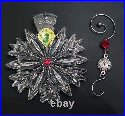 Waterford Crystal 2020 Love Cranberry Snowflake Wishes Ornament