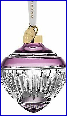 Waterford Crystal 2021 Winter Wonders Bauble Ornament Lilac Midnight Frost NEW