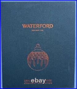 Waterford Crystal 2023 Lismore Fjord Blue Bauble Ornament (#1067217) NIB