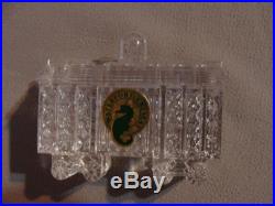 Waterford Crystal 4 SIGNED Christmas Ornaments Sleeping Mouse Deer Train COA MIB
