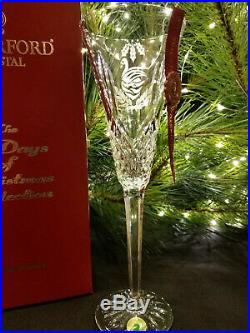 Waterford Crystal 7 Swans-a-Swimming Flute 12 Twelve Days of Christmas NEW MINT