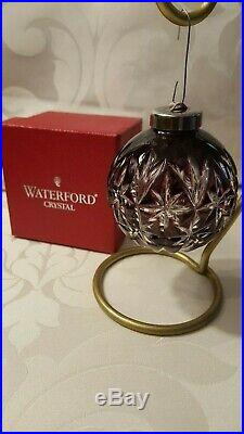 Waterford Crystal Amethyst Christmas Ornament Original Box