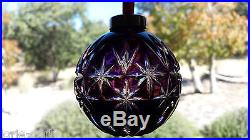 Waterford Crystal Amethyst (Purple) Annual Cased Ball Christmas Ornament MIB