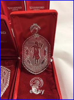 Waterford Crystal Annual Christmas Ornaments 1979, 1984, 1988, 1989,'92-'95