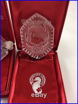 Waterford Crystal Annual Christmas Ornaments 1979, 1984, 1988, 1989,'92-'95