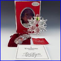 Waterford Crystal Annual SNOW Crystals 2013 Ornament & Enhancer Fred Curtis Sig