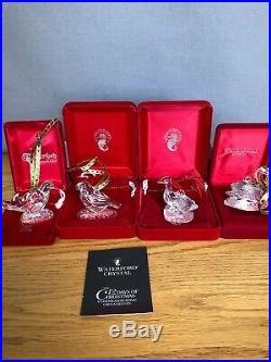 Waterford Crystal Birds 12 Days of Christmas Tree Ornament 1996, 98, 2000, 2001