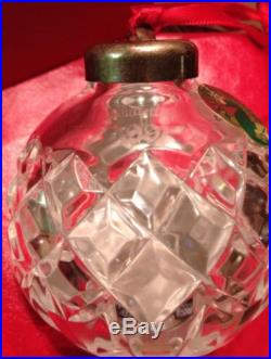 Waterford Crystal CHRISTMAS ORNAMENT 1991 Christmas Ball 3755467, Mint in Box