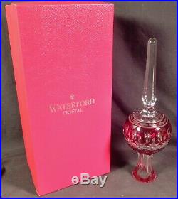 Waterford Crystal CLARENDON Ruby RED Cased Tree Top Topper Xmas Ornament Star