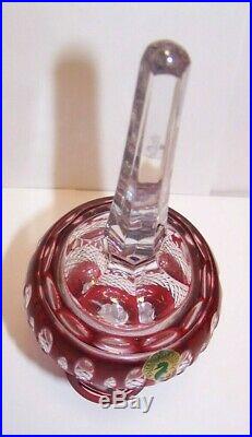 Waterford Crystal CLARENDON Ruby RED Cased Xmas Tree Top Topper Handcrafted