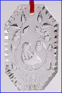 Waterford Crystal Christmas Ornament Partridge 1982