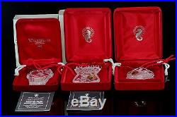 Waterford Crystal Christmas Ornaments Full Set'Twas the Night Before Christmas