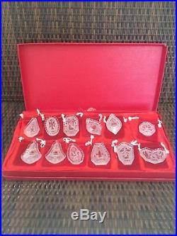 Waterford Crystal Christmas Ornaments Lot Of 12 VTG 1978-1991 See Desc