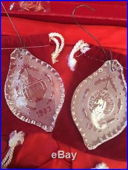 Waterford Crystal Christmas Ornaments Lot Of 12 VTG 1978-1991 See Desc