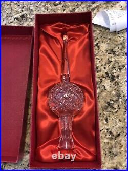 Waterford Crystal Christmas Tree topper Rounded Tip tree Top Ornament mint withbox