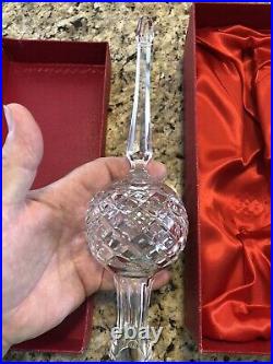 Waterford Crystal Christmas Tree topper Rounded Tip tree Top Ornament mint withbox