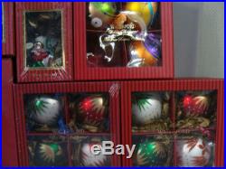 Waterford Crystal Christmas Xmas 15 Assorted Ornaments & 2 Stained Glass Votives