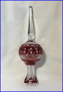 Waterford Crystal Clarendon Christmas Tree Topper Ruby Red