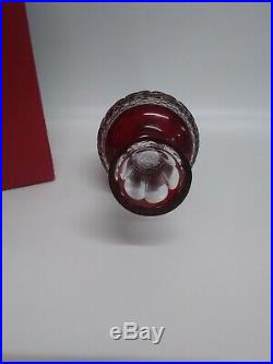 Waterford Crystal Clarendon Ruby Red Cased Christmas Tree Topper Star Ornament