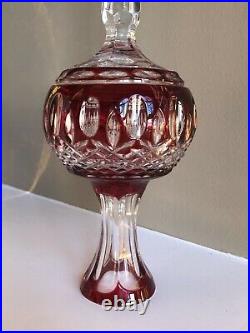 Waterford Crystal Clarendon Ruby Red Christmas Tree Topper Star Ornament withBox