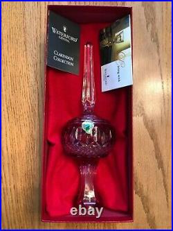 Waterford Crystal Clarendon Ruby Red Christmas Tree Topper Star Ornament withBox
