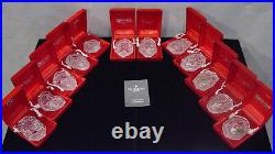 Waterford Crystal Complete 12 Days Of Christmas Annual Ornaments Mint In Boxes