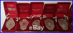 Waterford Crystal Glass 12 Days of Christmas Ornaments 1983-1992 10 Year Run EC