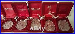 Waterford Crystal Glass 12 Days of Christmas Ornaments 1983-1992 10 Year Run EC