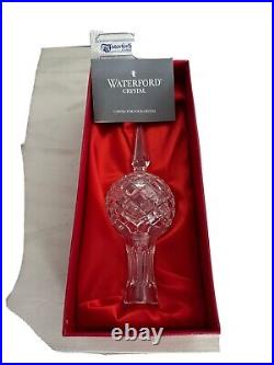 Waterford Crystal Glass Tree Topper Ornament Round Tip 10 1/4 with box, 3559