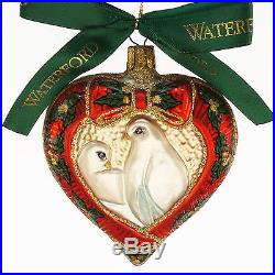 Waterford Crystal Holiday Heirlooms 2 Two Turtle Dove 12 Day Xmas Ornament 1999