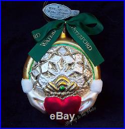 Waterford Crystal Holiday Heirlooms Irish CLADDAGH RING 2000 Xmas Tree Ornament