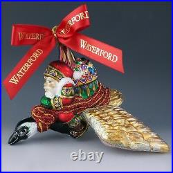 Waterford Crystal Holiday Heirlooms NORTHERN FLIGHT Santa on Goose LE Ornament