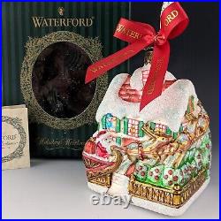 Waterford Crystal Holiday Heirlooms Over the ROOFTOP 12 Day Xmas Ornament 2002