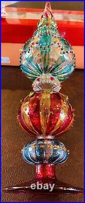Waterford Crystal Marquis Carnivals Tree Topper Xmas Star 15.5 with Box