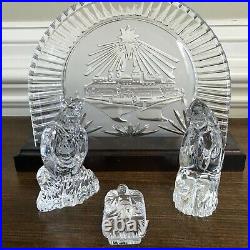 Waterford Crystal Nativity Set Manger Scene 15 Pieces Signed Manger XMAS Rare