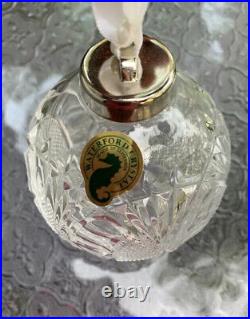 Waterford Crystal Ornament Clear Cut Glass Round Seahorse Ball Holiday Christmas