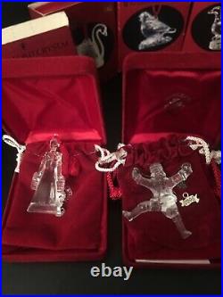 Waterford Crystal Ornament Lot of 8 of 12 days of Christmas withOriginal Boxes