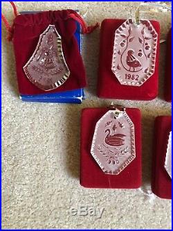 Waterford Crystal Ornaments 12 Days Of Christmas 1978 2001 Lot Of 13