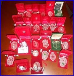 Waterford Crystal Ornaments 12 Days Of Christmas & Others 1981-2005 Lot Of 25